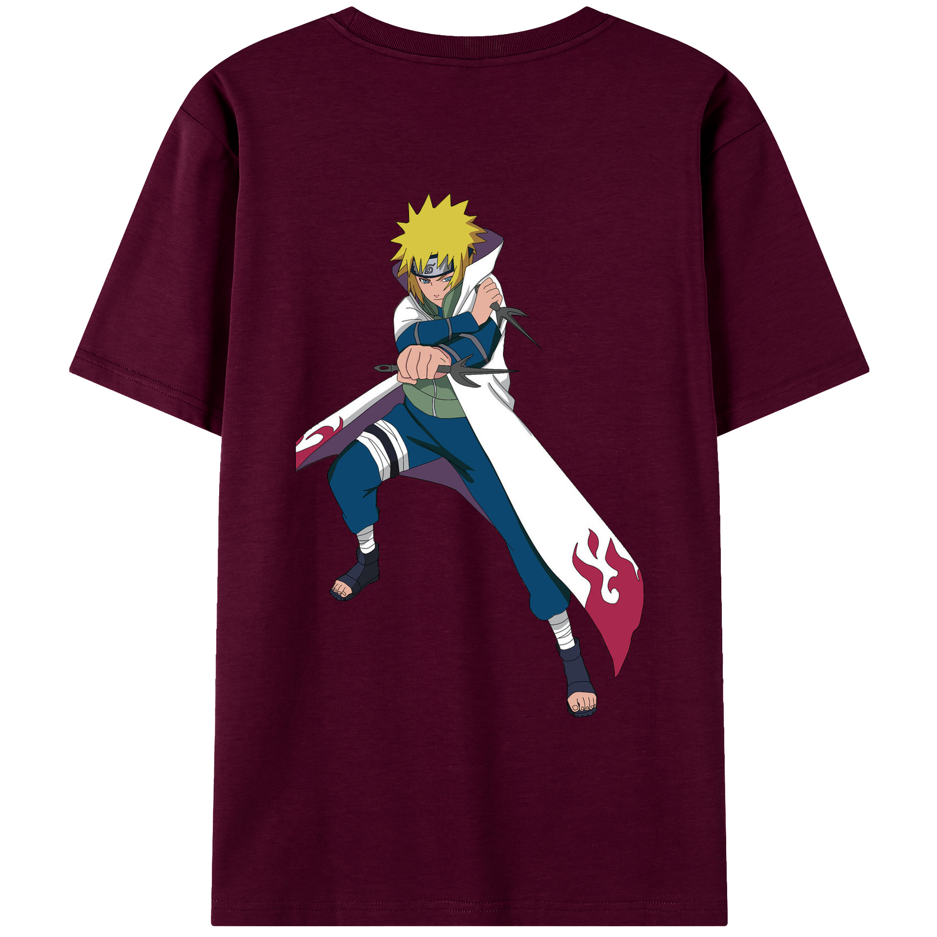 （画像用） NARUTO -ナルト- 波風 ミナト Namikaze Minato レディース半袖Tシャツ(バックプリント)